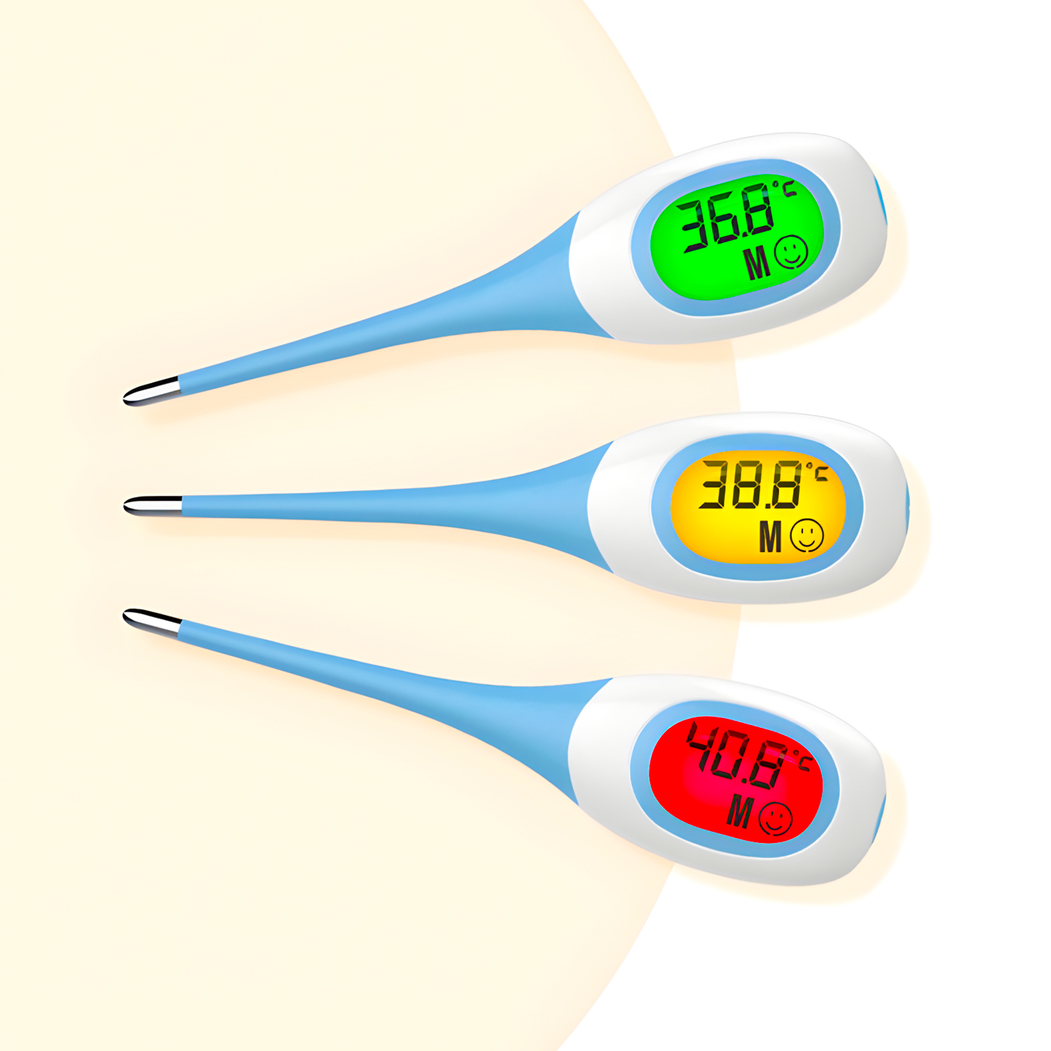 Digital Electronic Thermometer Celsius Fahrenheit Soft Head Oral Body Temperature Outlet Thermometer for Children Adult
