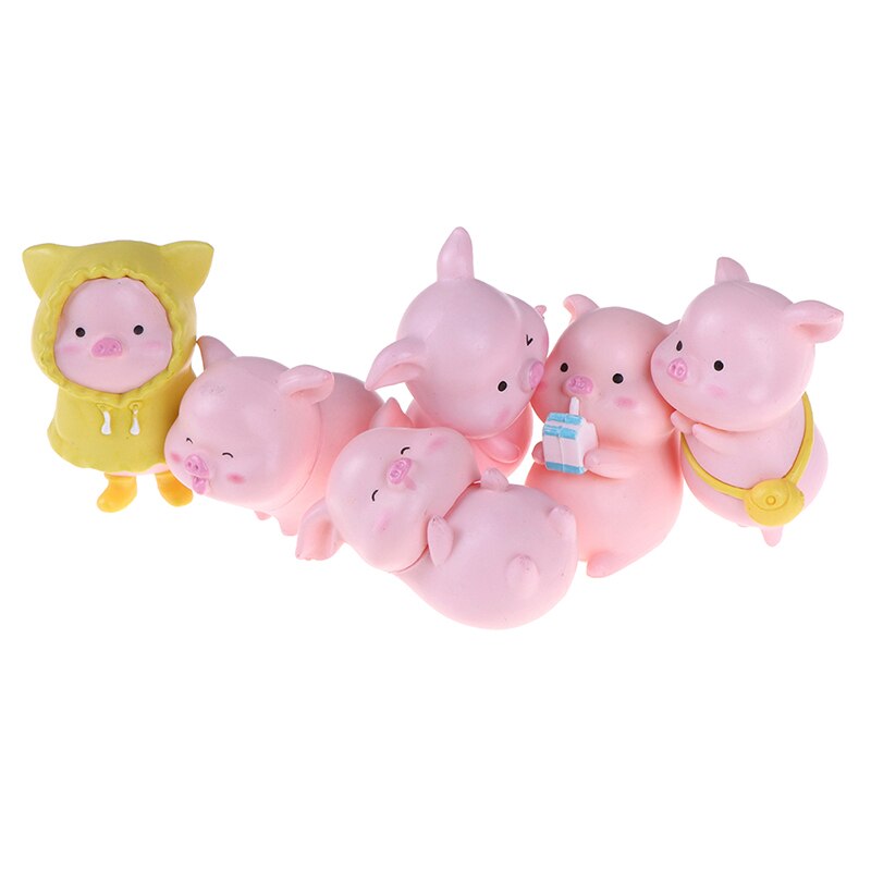 Hars Ambachtelijke Mini Leuk Varken Beeldje Dier Model Mos Micro Landschap Home Decor Miniatuur Fairy Tuin Decoratie Accessoires