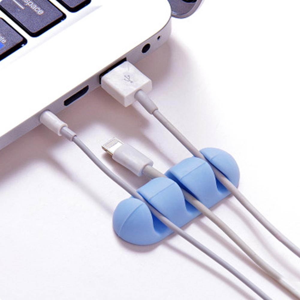 2Pcs Self-adhesion Wire Clip Organizer for Office Desk Cable Wire Holder Cable Winder Charger Cable Clip Protector