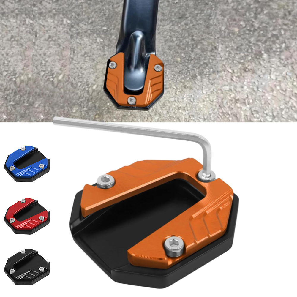 Accessori moto Scooter universali piastra di prolunga per cavalletto CNC supporto laterale per piede supporto Base antiscivolo cuscinetto ingranditore