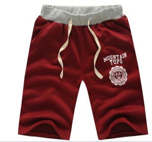 Short de plage en coton pour homme, Bermuda, pantalon court, vêtement d&#39;été, bon marché, ,: XXL / Rouge