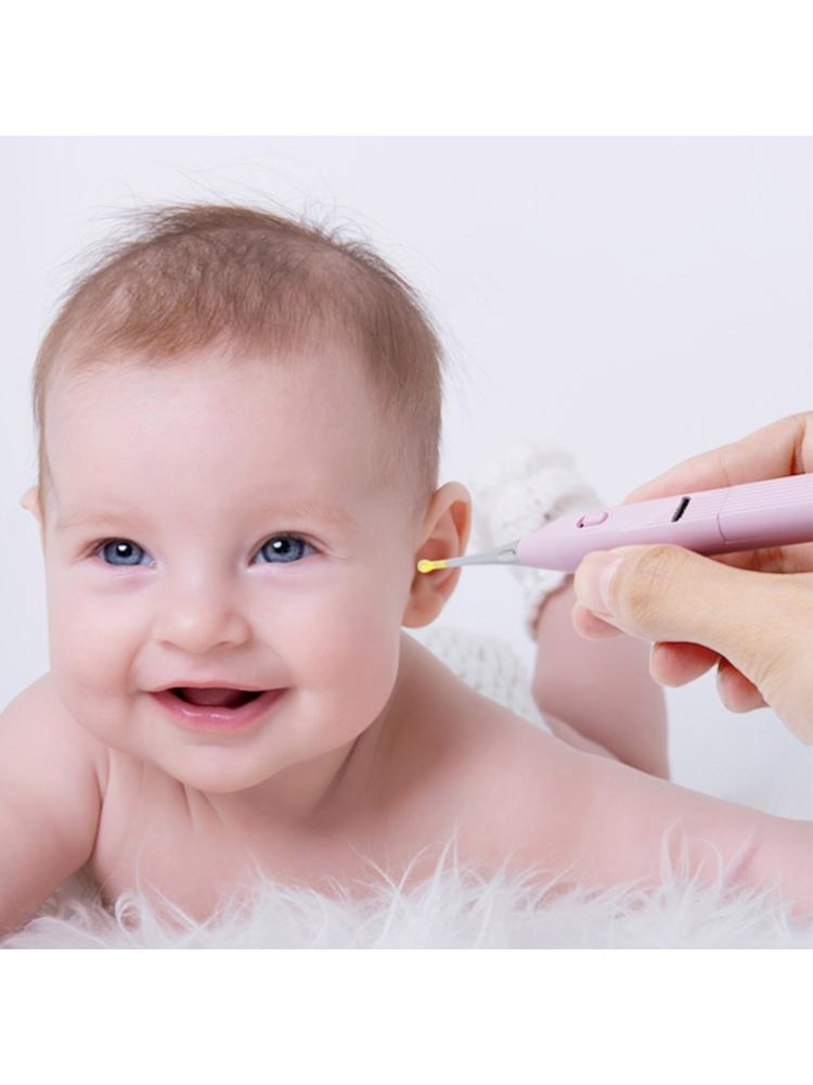 Electric Safety Painless Ear Cleaning Tool for Adults Kids Vacuum Earwax Remover with LED Light Ear Wax Removal Cleaner