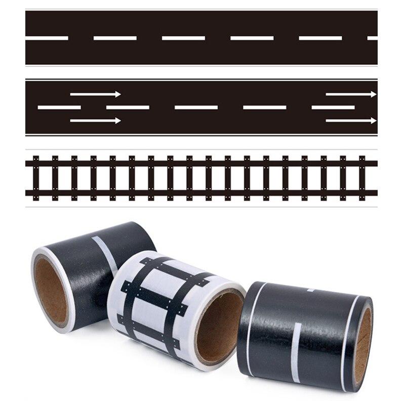 Nieuw Road Tape voor Auto Speelgoed Auto Runway Plakband Play Room Floor Sticker Verwijderbare Track MS88