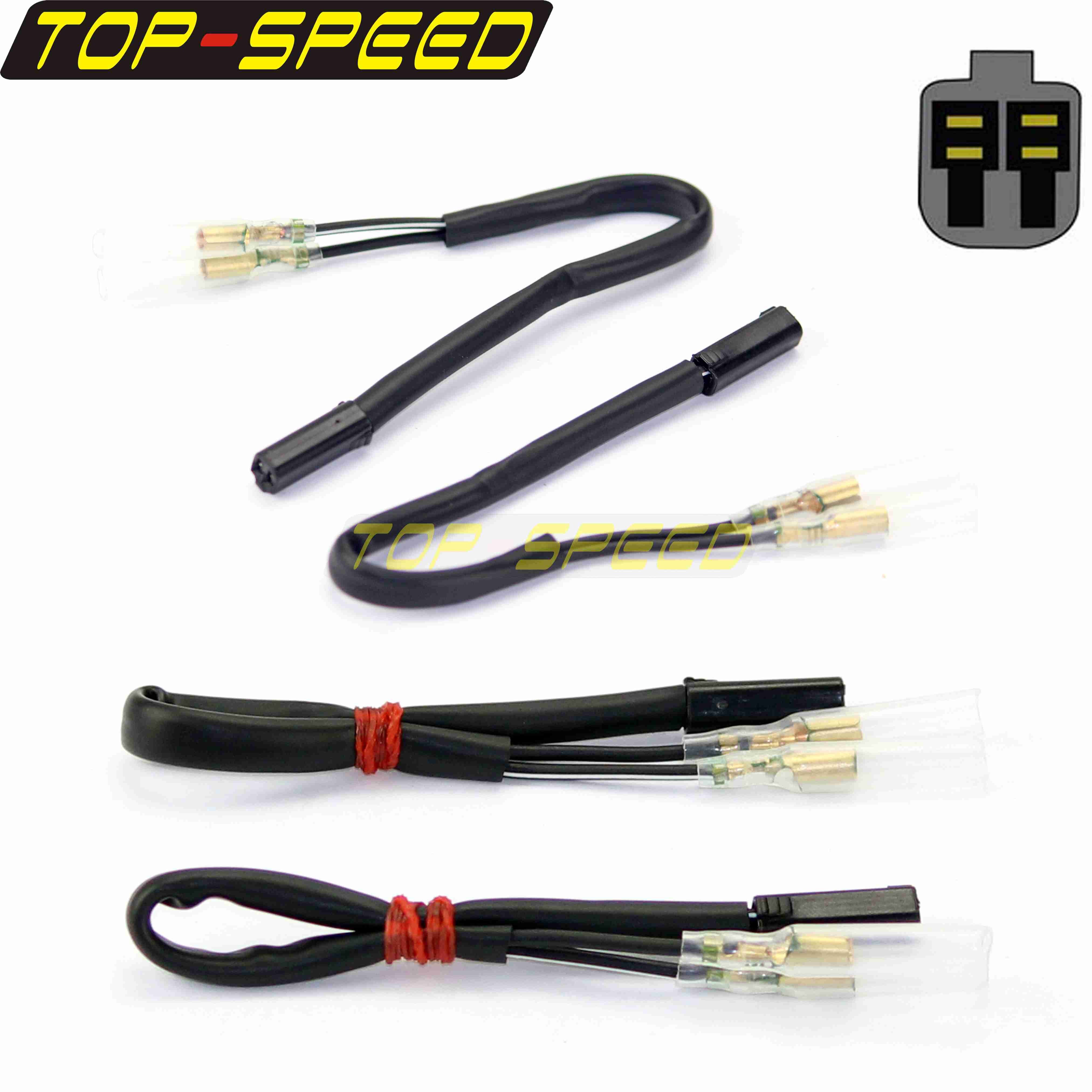 Adaptateurs de prise de fil de clignotant avant et arrière pour Suzuki, adaptateur de fils, connecteur de plomb, faisceau de câbles GSXR GSF SV DRZ TL