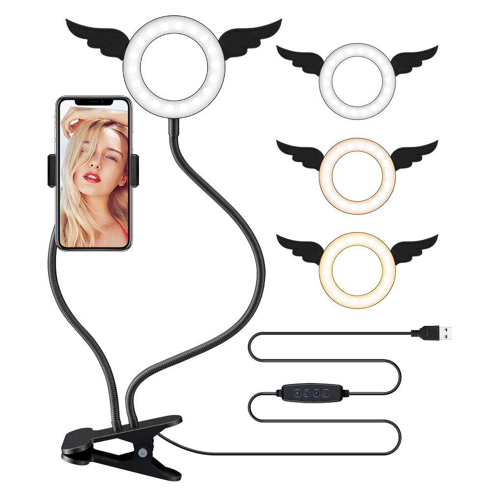 5 Inch Dimbare Selfie Rgb Led Ring Licht Foto Ring Make Statief Light Real Time Video Dimbare Voor Selfie Fotografie