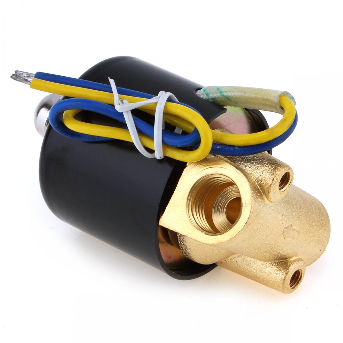 Magnetventil  dc 12v 1/4 " npt n/c messing normalt lukket elektrisk ventil til vandolie luft diesel-gas brændstoffer