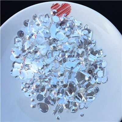 30Gram 3-25Mm Kristal Transparante Losse Pailletten Pailetten Naaien Bruiloft Decoratie Craft Diy Kledingstuk Accessoires: Mix Designs