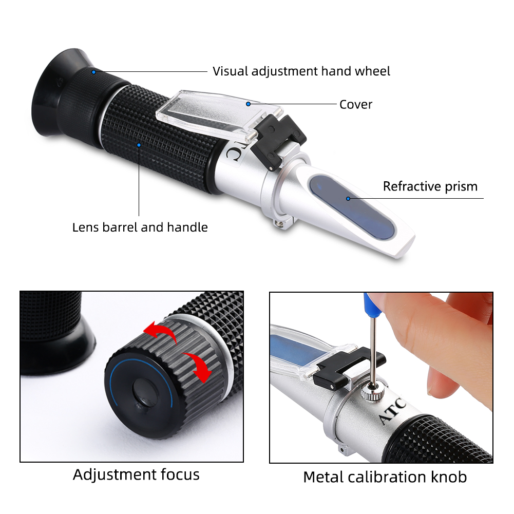 3 in 1 Wein Refraktometer 0-140 ° Oe 0-26 ° kmw Nabo 0-32% mas sacch Zucker Konzentration Meter Trauben Saft Flüssigkeit Index Tester Werkzeug