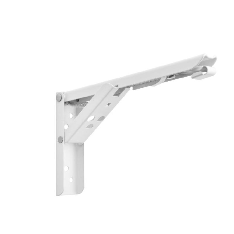 2Pcs Triangle Folding Bracket Adjustable Wall Mounted Table Shelf Heavy Duty Bench Support Furniture Hardware Accessory: W-10