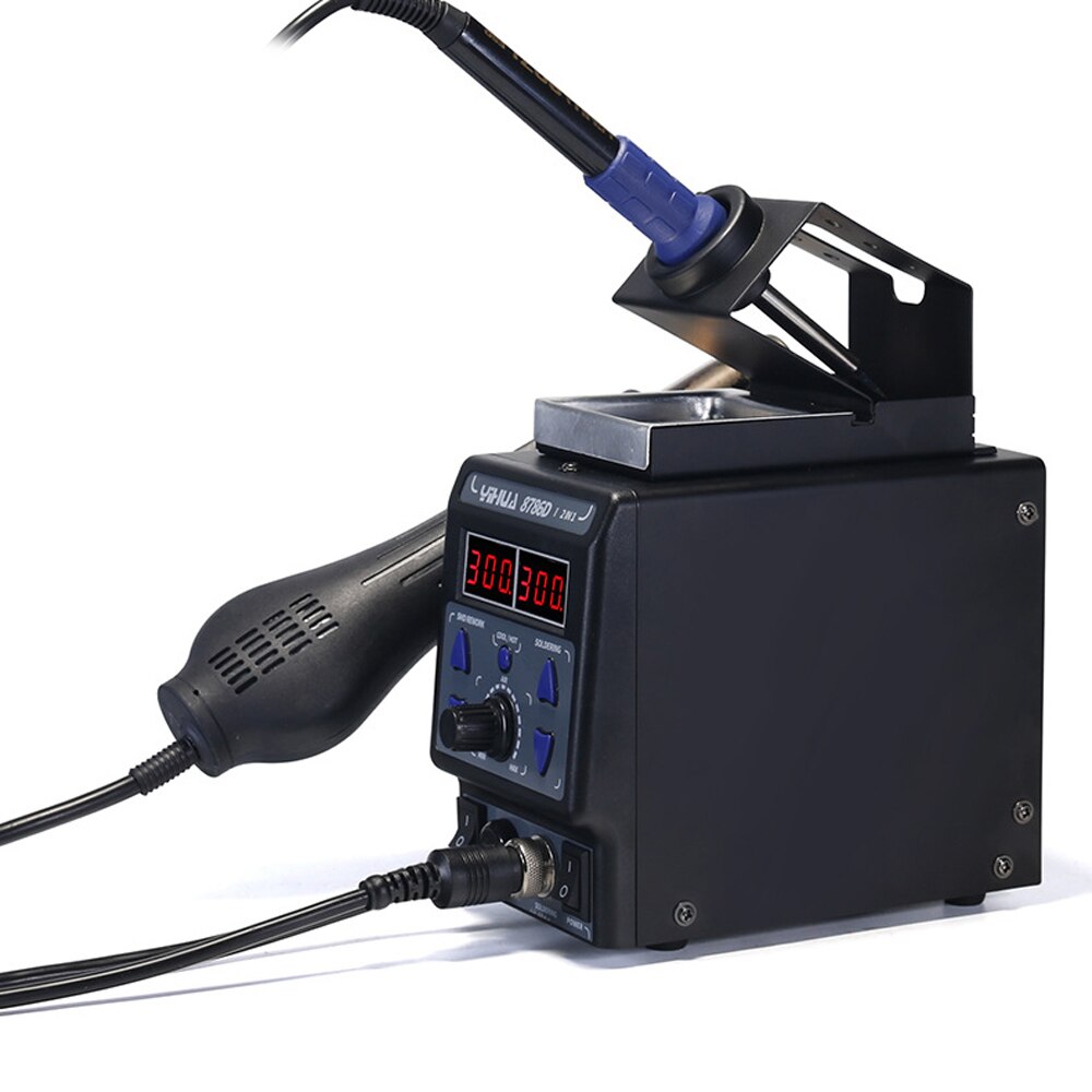 Updated YIHUA 8786D I Soldering Station Digital Display Air Gun Welding Station BGA Rework Station Soldering Iron Heat Gun