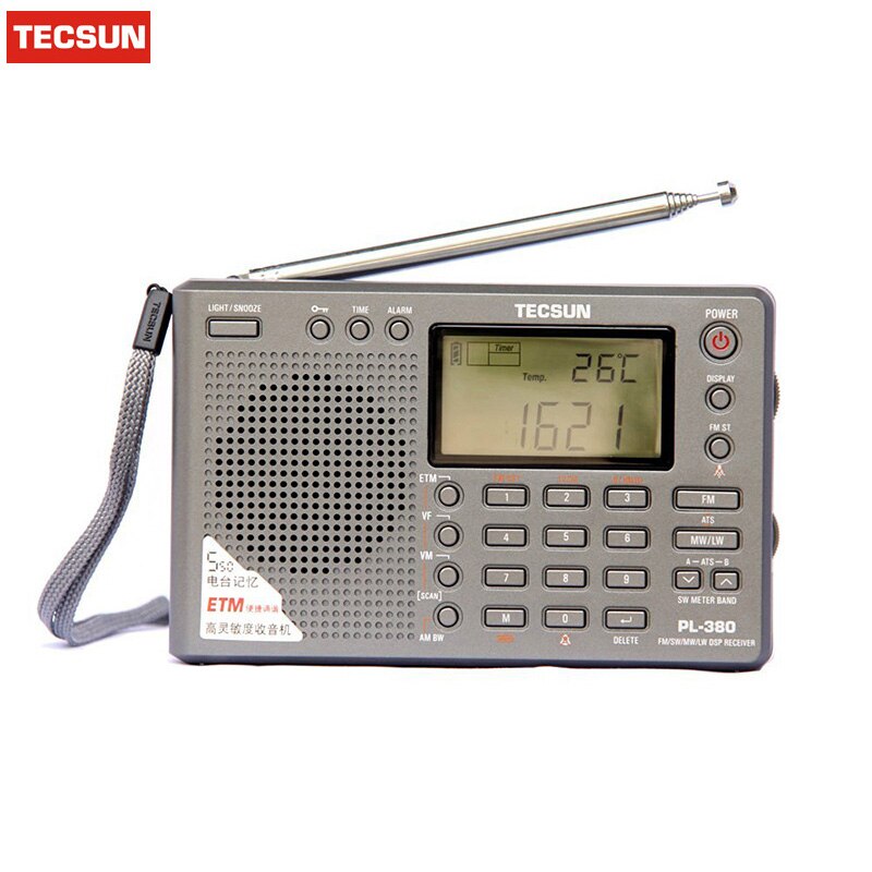 Tecsun PL-380 PL380 Volle Band Radio Digitale Demodulation Stereo PLL Tragbare Radio FM/LW/SW/MW DSP empfänger Internet Radio