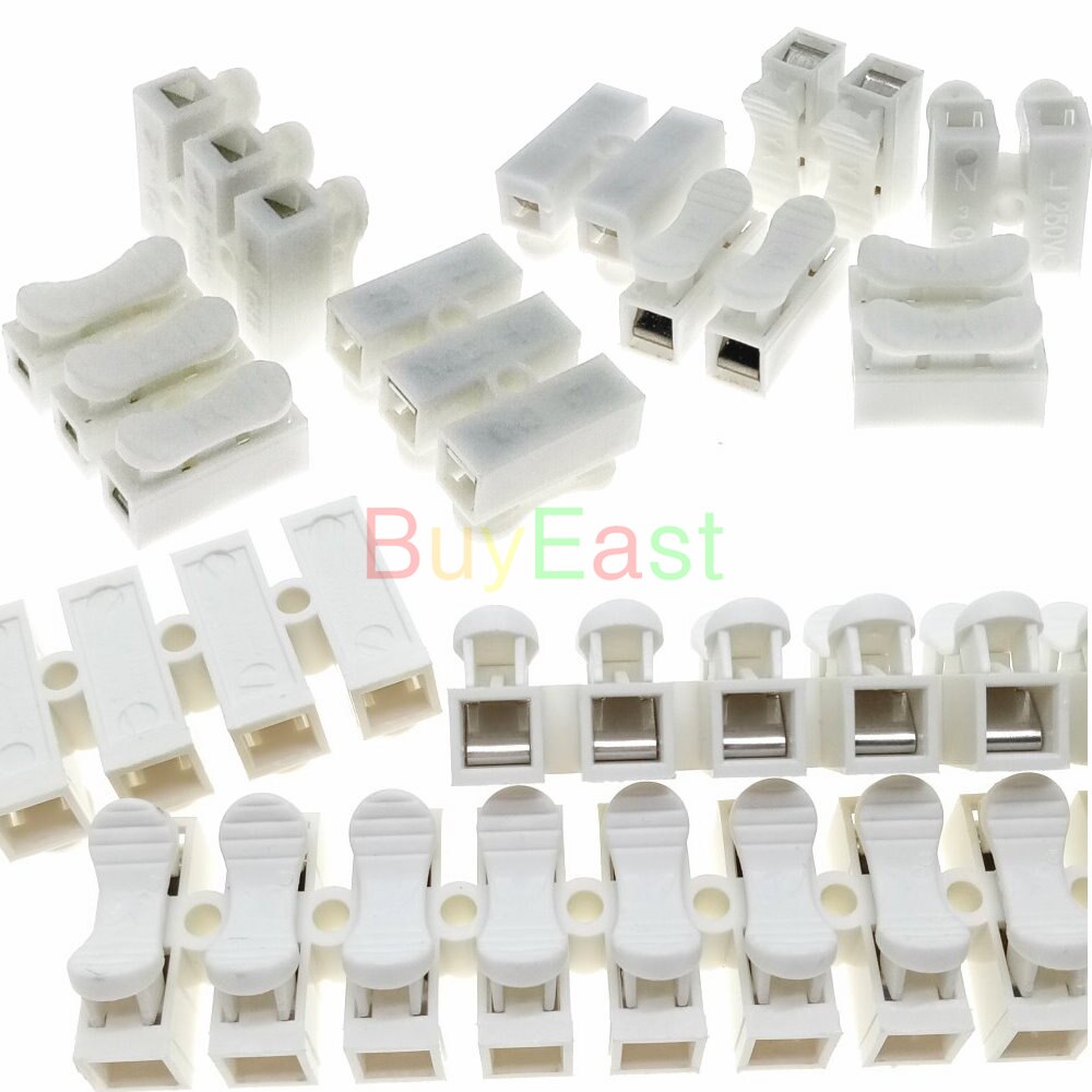 (30 PCS) 2-way 3-way 12-way Quick Fix Terminal Block Wire Cable Connector Max AC250V 10A