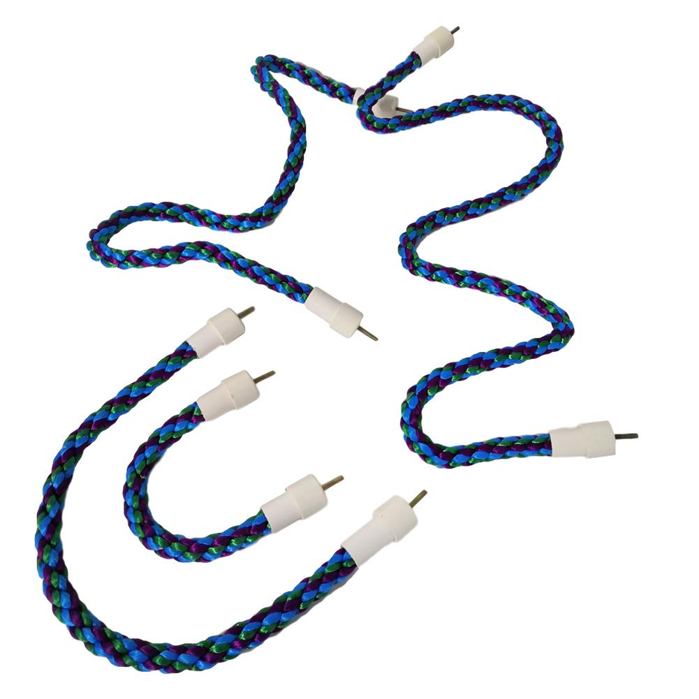 Perchas interactivas de cuerda para pájaros y loros, accesorios de jaula cómodos, juguetes de algodón Bungee, juguetes para pájaros Lovebird