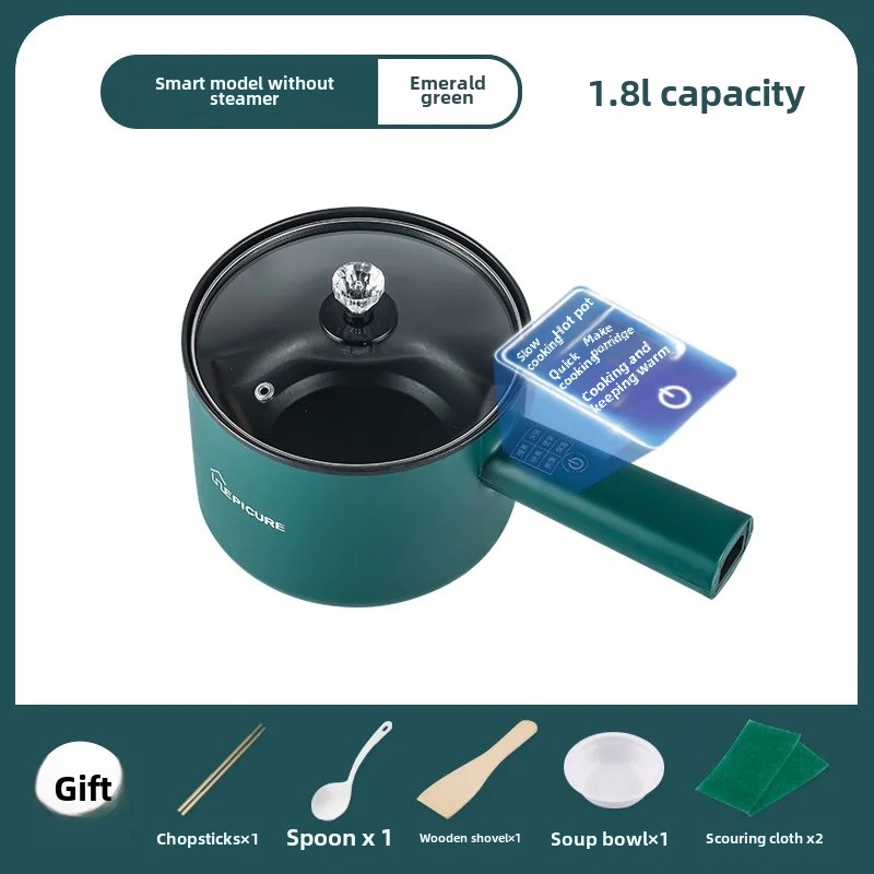 Mini Multifunctional Electric Wok 110V US Standard Student Dormitory Soup Pot Noodles Cooking Rice Heating Pot for Home Use: grey / EU