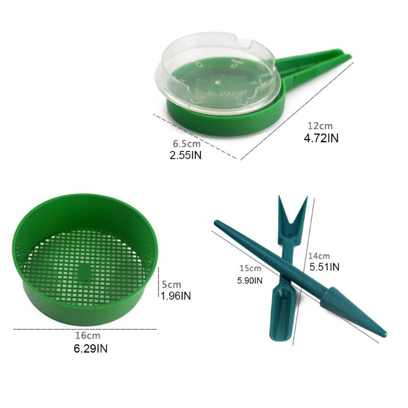 4 stk såverktøy frødispenser siktepanne såmaskin frøspredere såmaskin såmaskin verktøy transplantere hageutstyr til hjemmet