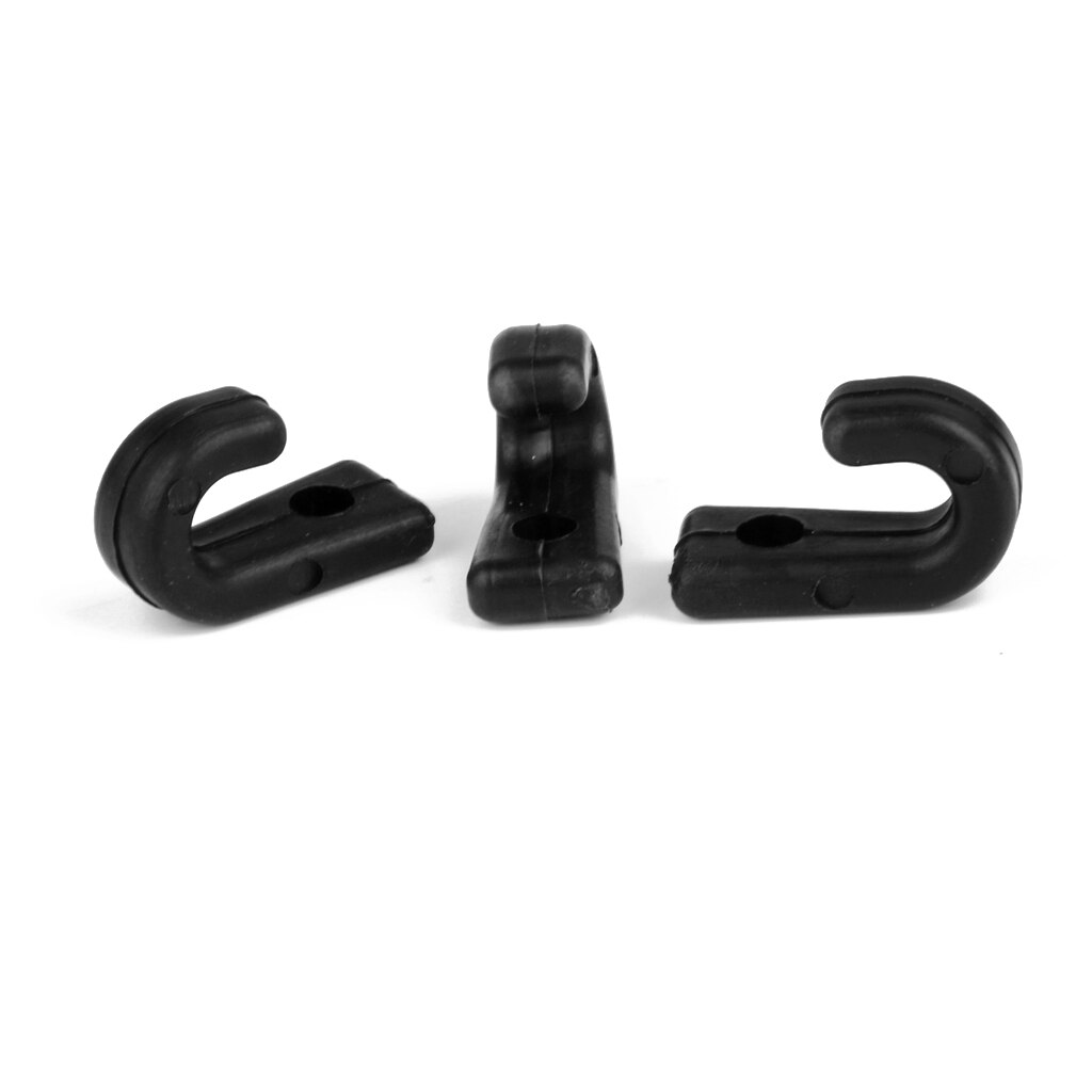 Strong Durable Nylon Lashing Hook Bungee Hook J-Shaped Lashing Hooks For Kayak Canoe Paddle Board Pack of 24PCS Black