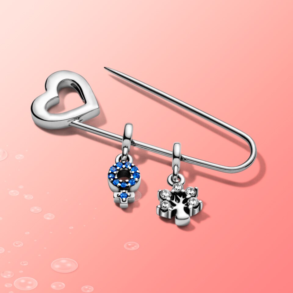 925 Sterling Silver charm Love brooch "Suitable For Women wear Fit Original Bracelet DIY " Jewelry