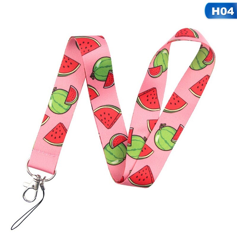 Cordón de correa de cuello de fruta sandía para llaves Tarjeta de Identificación gimnasio correas de teléfono móvil sujección de insignia y USB cuerda de colgar DIY: H04