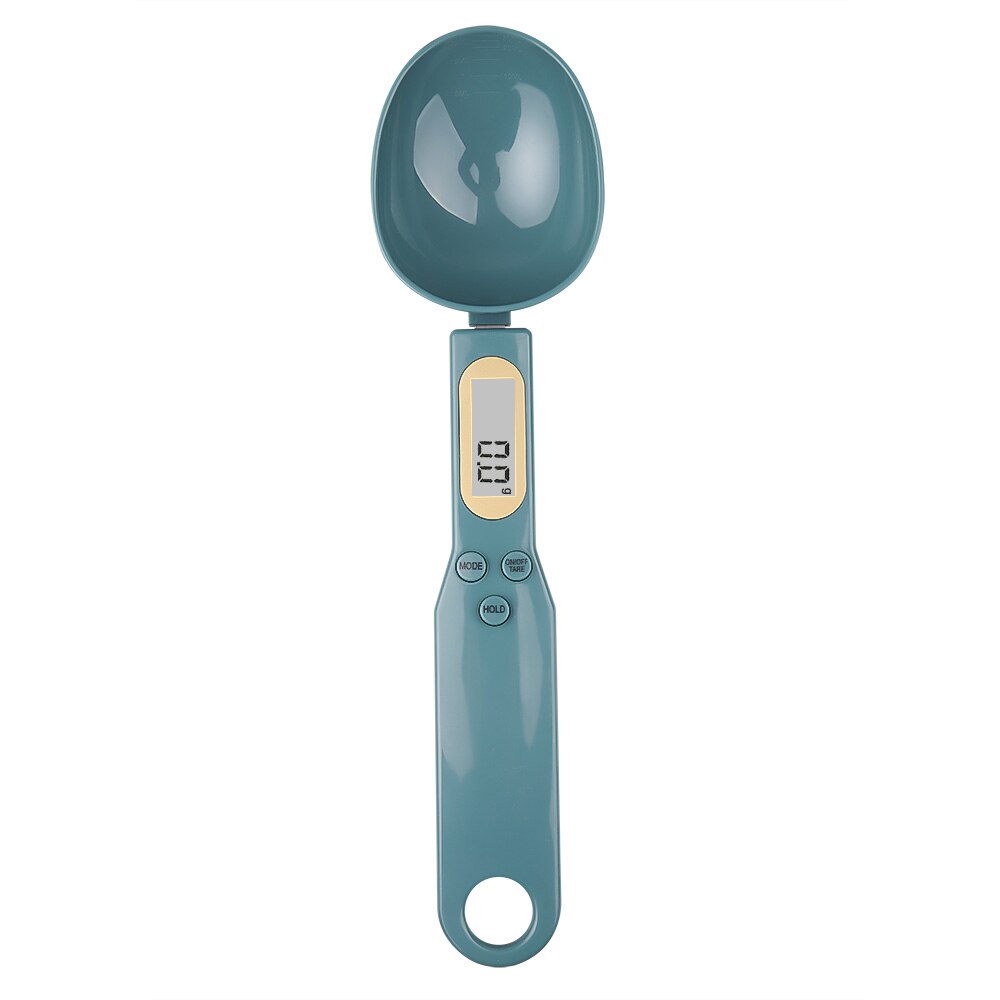 LCD Digital Kitchen Scale Electronic Cooking Food Weight Measuring Spoon 500g 0.1g Coffee Tea Sugar Spoon Scale Kitchen Tool: Deep Green