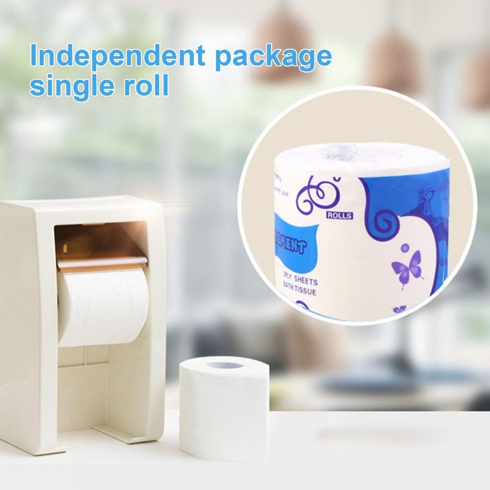 Toilet Paper Bulk Rolls / Standard 3-Ply Bath Tissue Household Bathroom Soft Paper towel 1/2/6/10 rolls