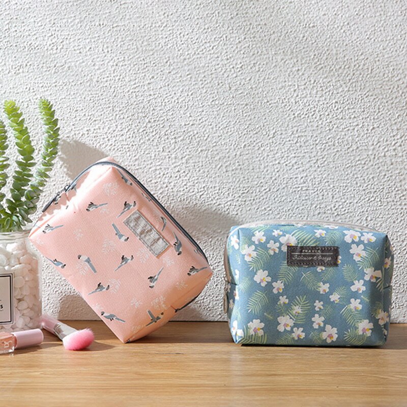 Mini Portatile di modo Della Borsa di Viaggio Wash Bag Articoli Da Toilette Dolce Floreale Organizzatore Cosmetico Del Sacchetto di Bellezza Del Sacchetto Kit di Trucco Del Sacchetto Make Up
