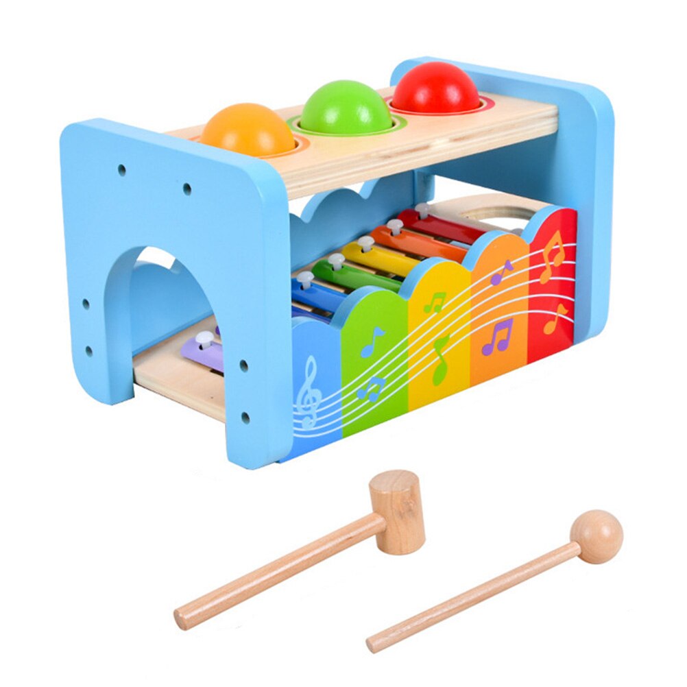 1Pc Children&#39;s Early Learning Plaything Wooden Plaything for Children (Blue)