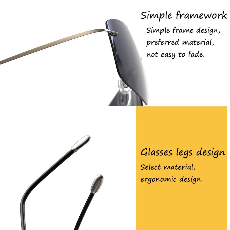 Frameless Pure Titanium Ultra Light Anti Fatigue Driving Mirror Polarized Sunglasses Sunshade I Key Buy
