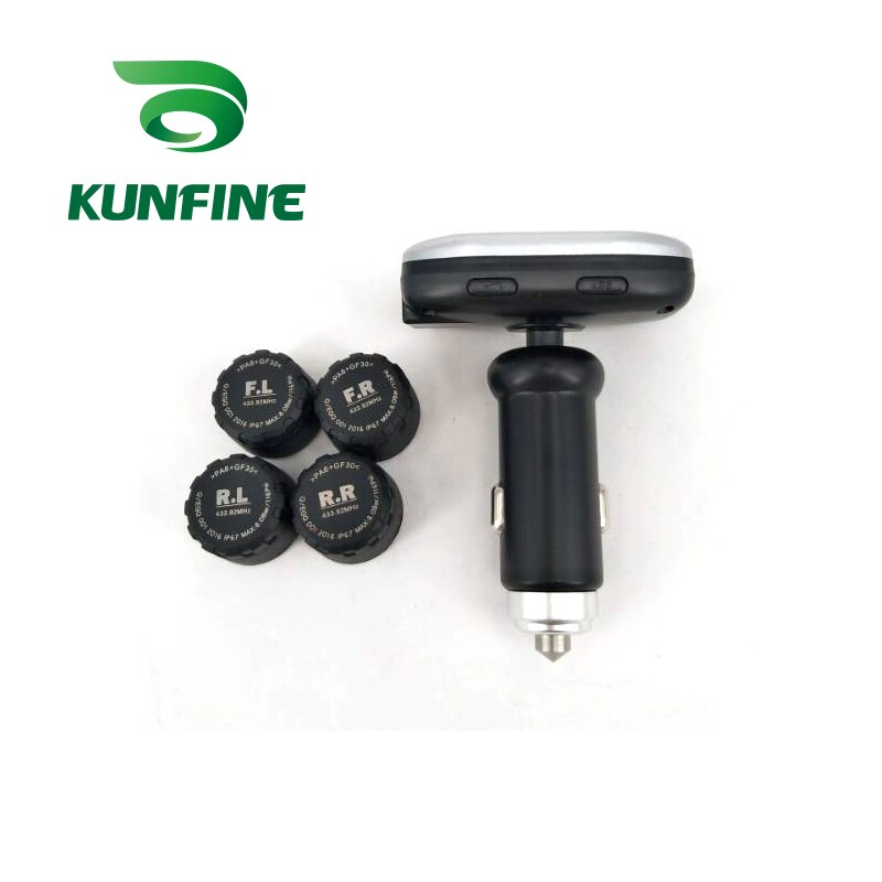 Smart Car TPMS Tire Pressure Monitoring System cigarette lighter Digital LCD Display Auto Security Alarm Systems Tyre Pressure