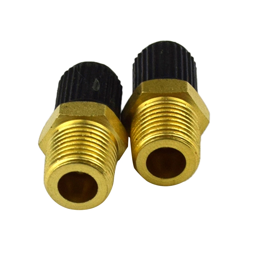Válvula de llenado de tanque de compresor de aire de latón NPT, cabezal doble, 1/8 ", 2 uds.