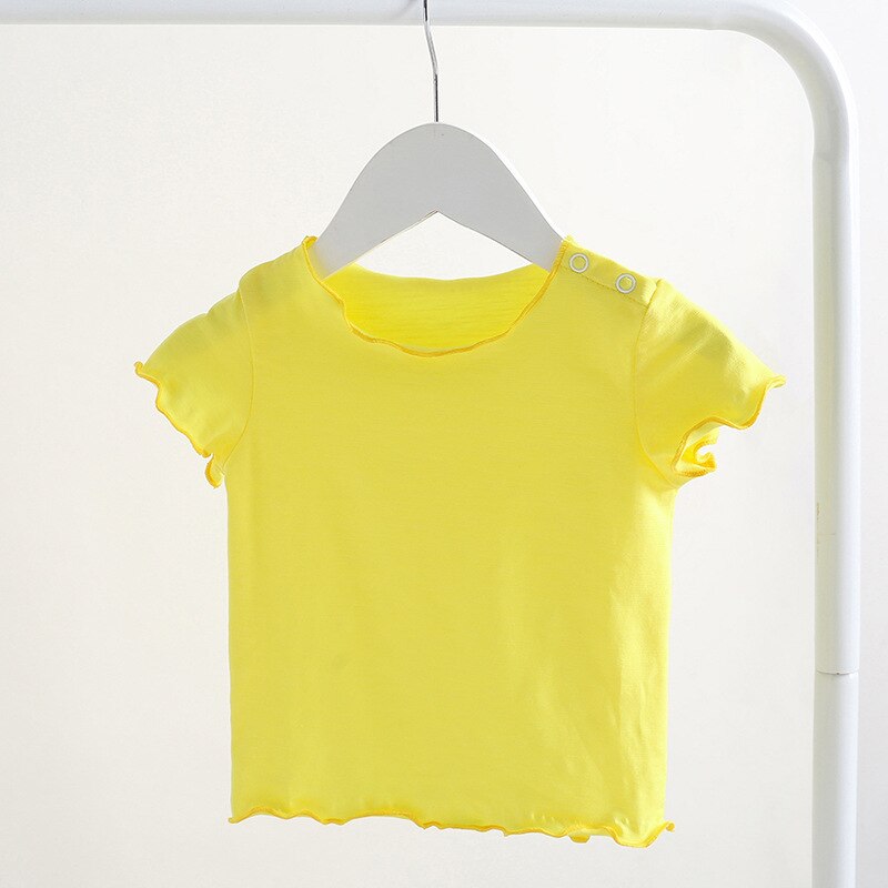 Baby T-shirt Mode Zomer Korte Mouwen Effen Pasgeboren Baby Tee Shirt Jongen Meisje Peuter Baby Kleding Mooie Tops 3-24M