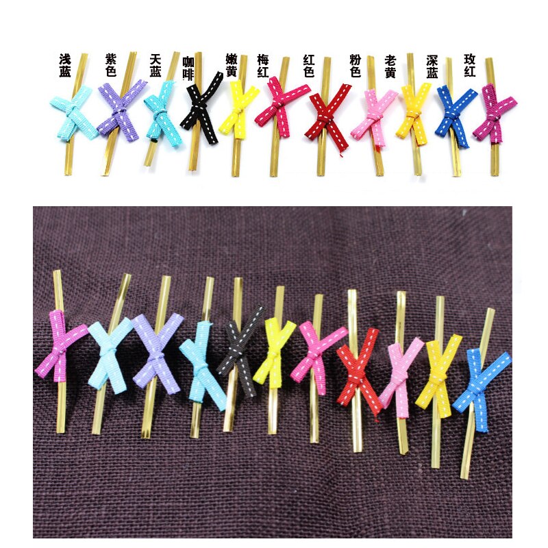20 st gallertråd försegling rosett tårta dekoration tråd twist slips bageri diy för inslagning fest bröllop dekoration