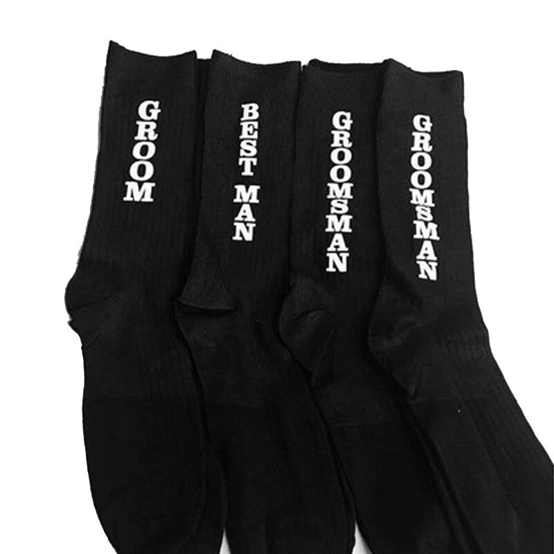 Hochzeit Bräutigam Socken 8 Paare Schwarz Rose verrotten Vater Socken Groomsmen Socken Hochzeit Socke