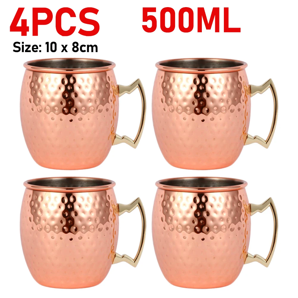 Tasse à vin pour Cocktail, Mule de Moscou, tasse à bière plaquée cuivre martelé en acier inoxydable, tasse à café, Bar, verres pour Ramadan: Bleu