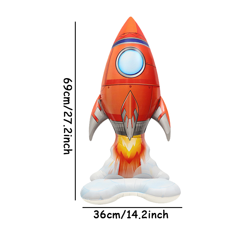 Globos de pie de astronauta cohete, Globos de helio de astronauta, decoraciones para de cumpleaños con tema fuera del espacio, 1 ud.: AGATE