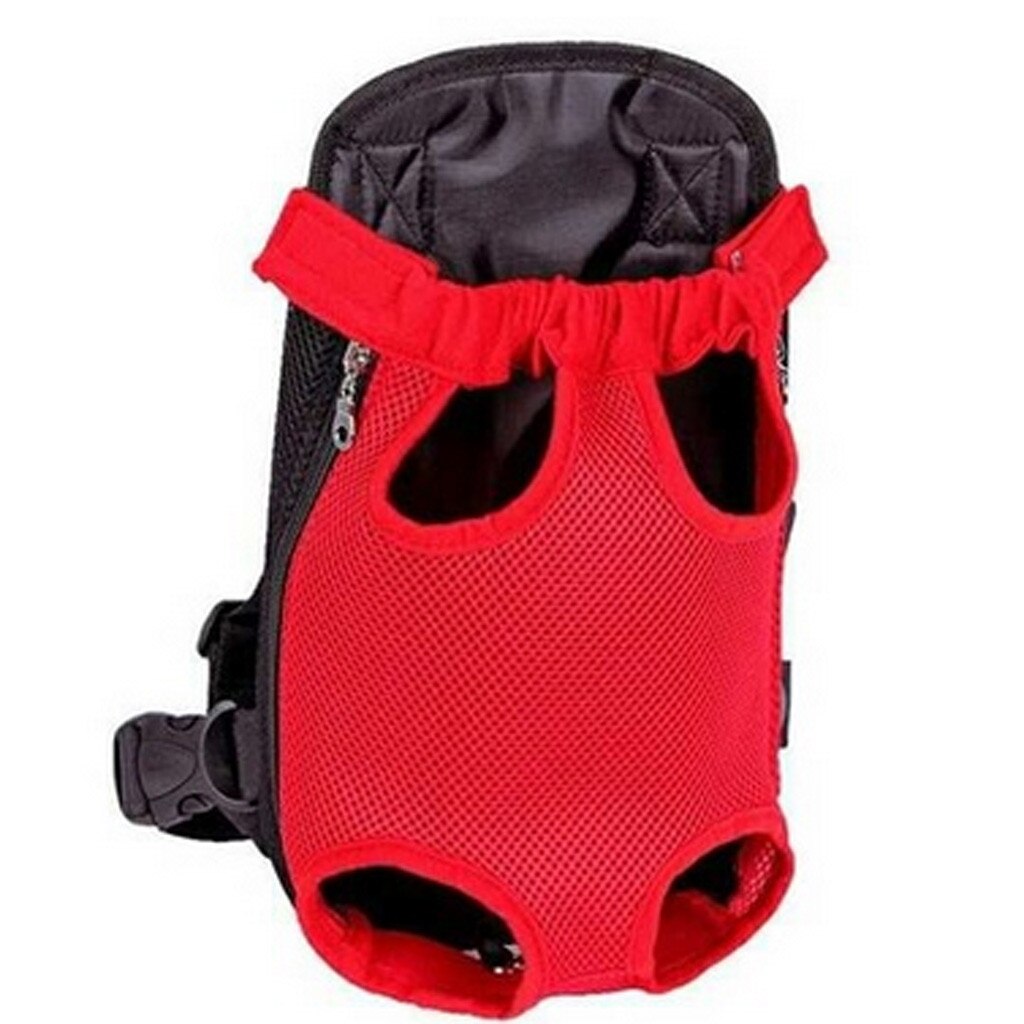 Dog Cat Pet Dog Puppy Carry Front Back Carrier Outdoor Backpack Bag With Cute Rainbow Pattern Pets Support Travel Backpack: Red / S