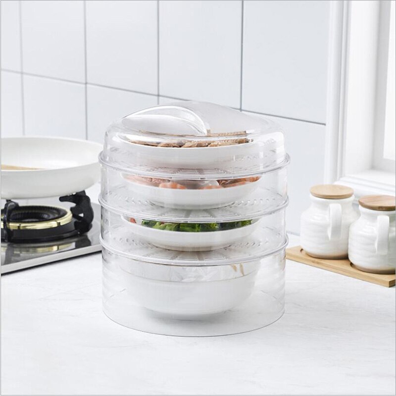 PET Material Insulated Dish Cover Food Cover Thickened Dustproof Fruit Plate Snack Food Dish Tray Party Cake Rack with Cover