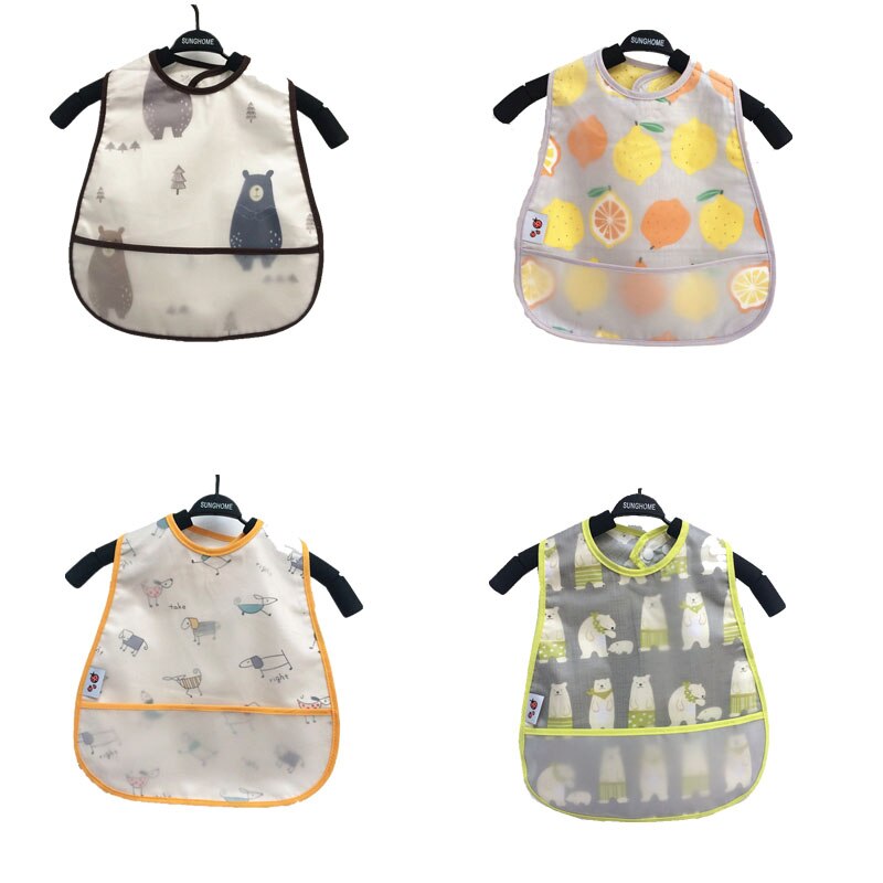 Verstelbare Baby Slabbetjes Eva Waterdichte Lunch Feeding Slabbetjes Baby Cartoon Voeden Doek Kinderen Baby Schort Babador Bandana