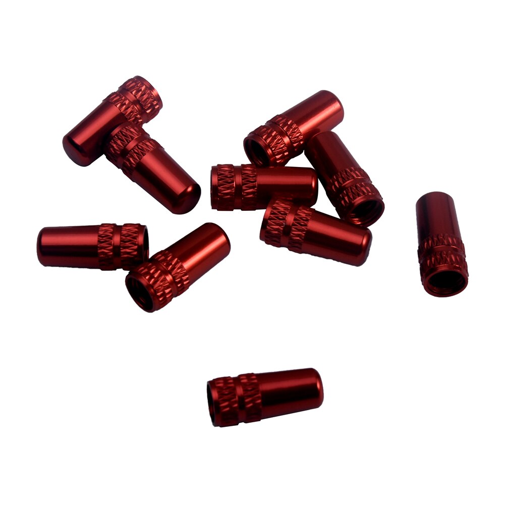 10 pièces/lot Presta casquette vélo vélo Fixie Presta roue jante pneu tige Air bouchons couverture anti-poussière vélo accessoires # H915: red