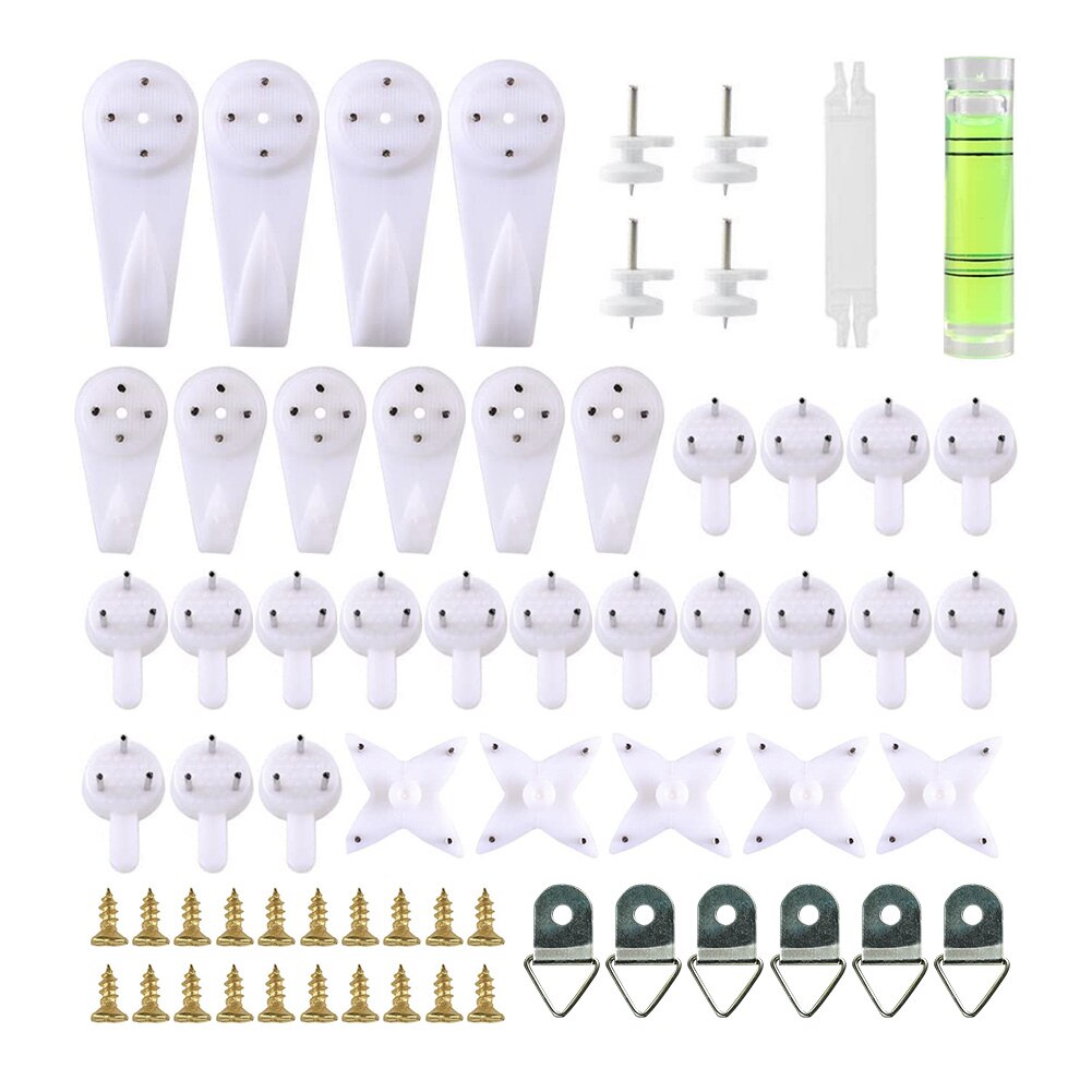 Wall Picture Hooks Heavy Frame Strong Nail Fixing Kit Nail Hook Plastic Painting Photo Frame Mirror Hanging Hanger for kitchen