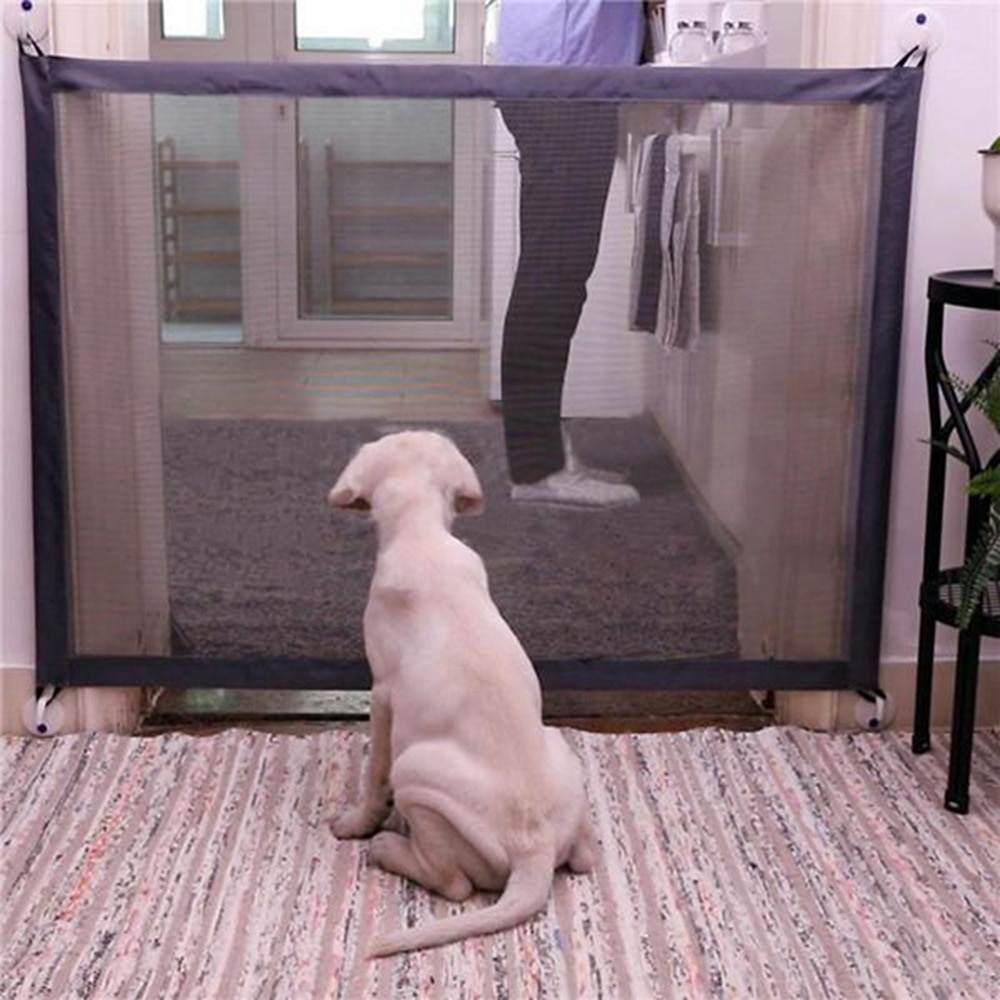 Magic Gate Portable Folding Safe Guard Install Anywhere Baby Safety Fence Pet Safety Enclosure Using In Car or Home Pet Barrier