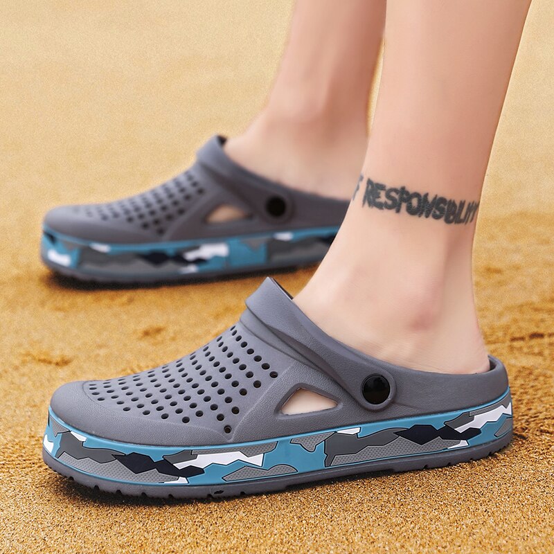 Unisex Beach Sandals Thick Sole Slipper Waterproof Anti-Slip Sandals Flip Flops for Women Men
