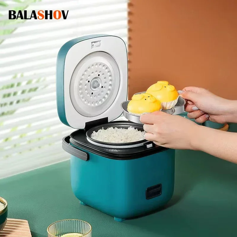 Mini olla arrocera automática para el hogar, máquina de cocina eléctrica para 1-2 personas, calentador de alimentos, vaporizador, olla arrocera pequeña de 1,2 L