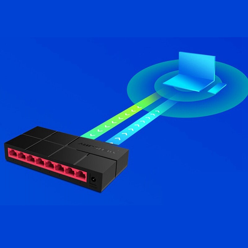 8-Port Gigabit Desktop Switch Compact 1000Mbps Ethernet LAN Hub Full/Half Duplex Silent Switch,US Plug