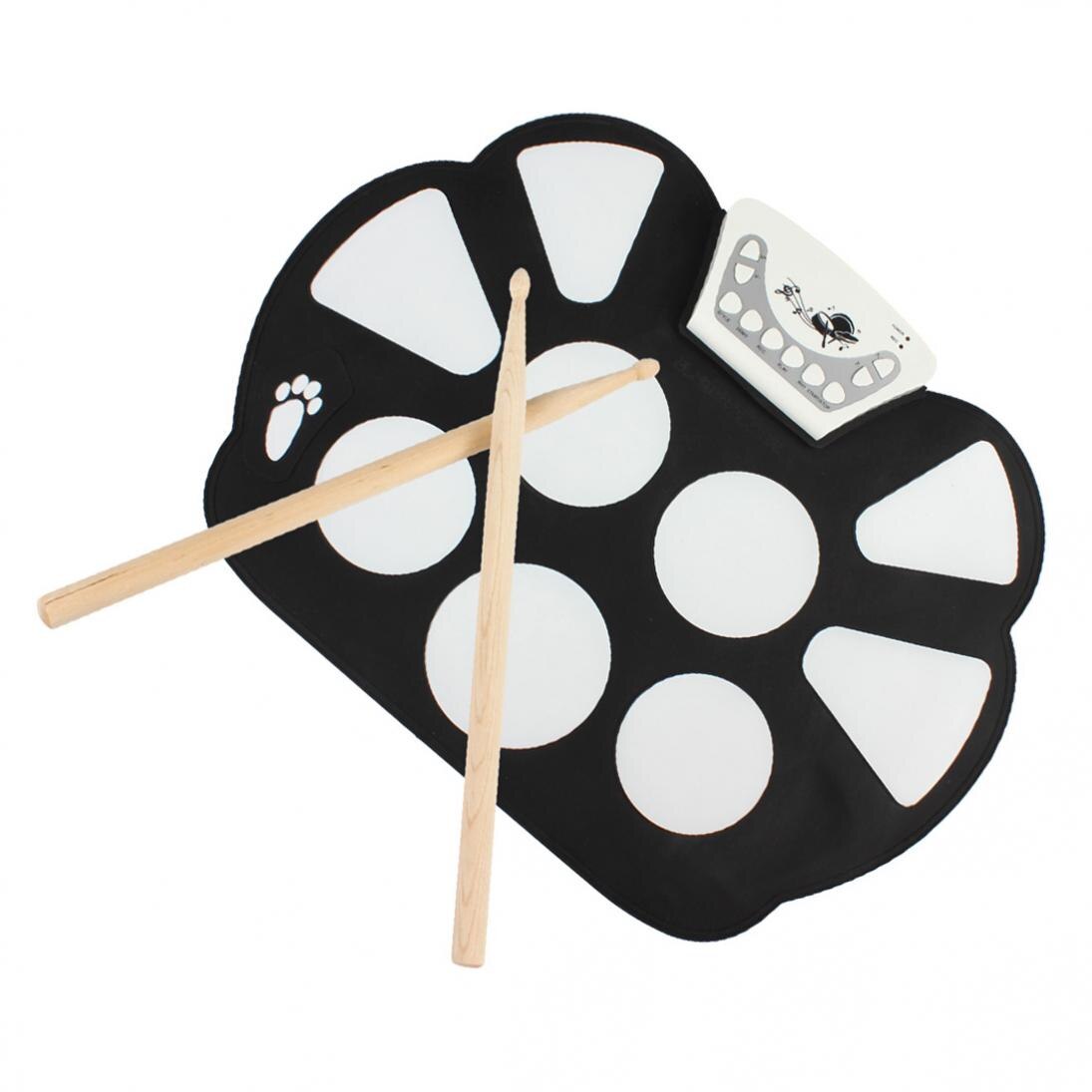 KONIX W758 Digital Portable 9 Pad Musical Instrument Electronic Roll-up Drum Kit