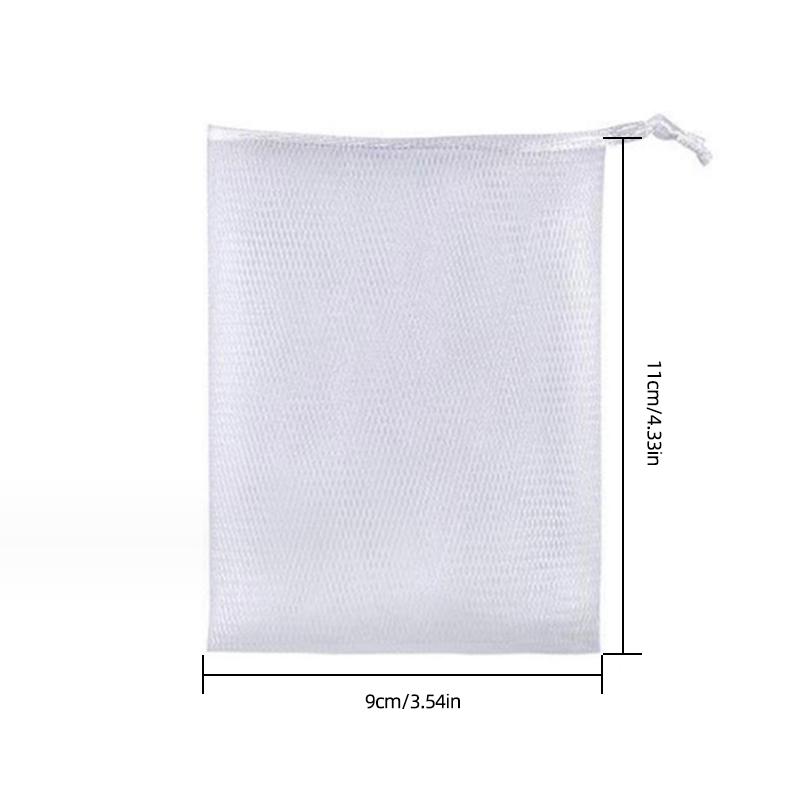 10/20PCS Soap Foaming Net Portable Mesh Soap Bag Body Wash Soap Foaming Net Bag Bathroom Soap Exfoliating Mesh Bags For Shower: Gris claro / L