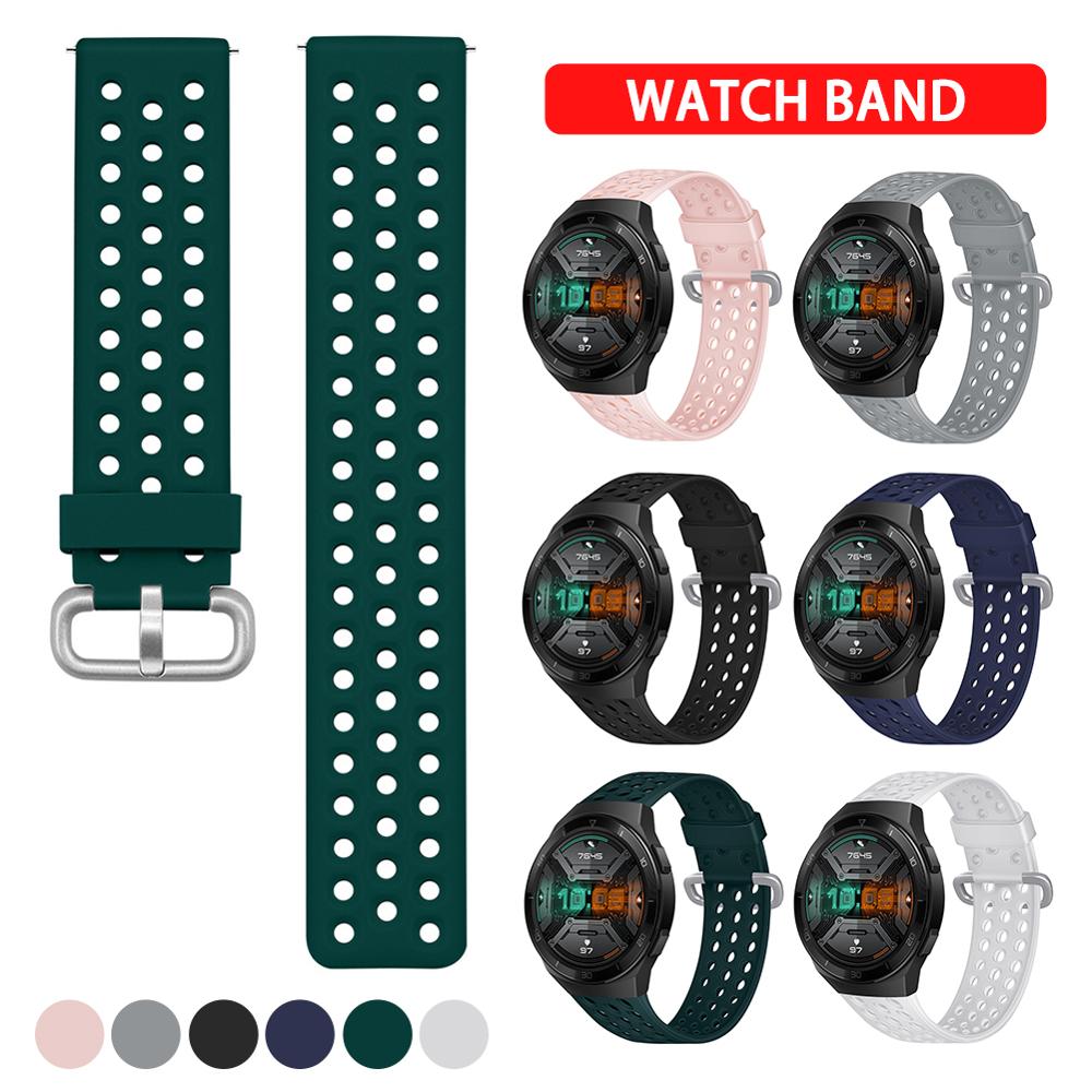 5 Kleuren Vervanging Siliconen Band Horloge Mannen En Vrouwen Horloge Bandjes Voor Huawei Horloge Gt Serie 22Mmsmart Horloge Polsbandje