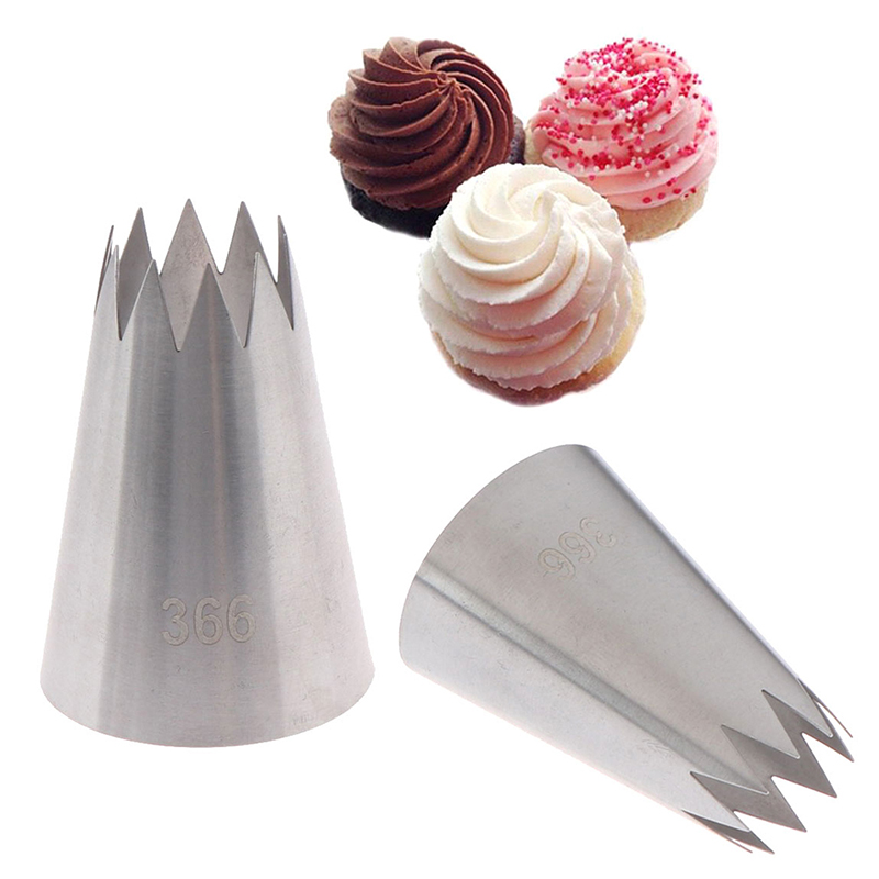 1PCS / 3PCS Stainless Steel Cake Head Icing Piping Nozzles Stainless Steel Cake Cream Decor Bakeware Pastry Tips #195,#366,#C10