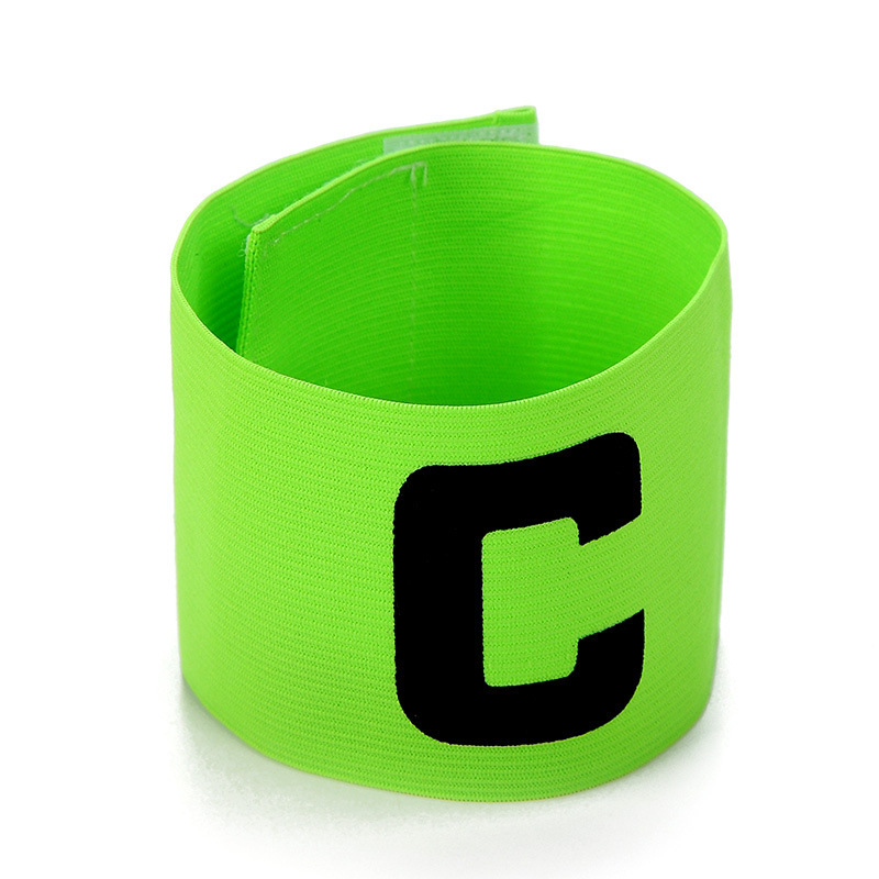1pc fodboldanførerbind c-bånd sportsarmbind kampanførertøj armbind fodboldudstyr fodboldtilbehør: Orange