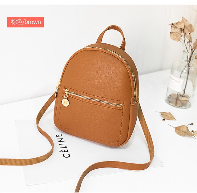 Korean version of color matching ladies printed letter small backpack product slung shoulder shoulder purse: E3