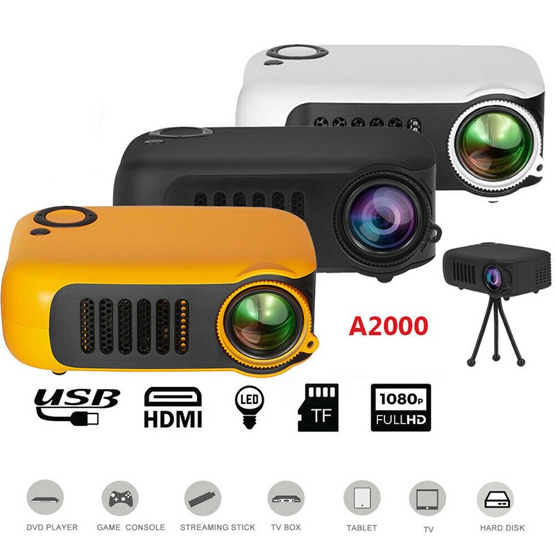 Mini Portable Pocket Projector HD 1080P LCD Movie Video Home Theater HDMI USB AS99